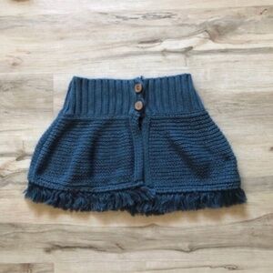 Zara Teal Knit Shawl